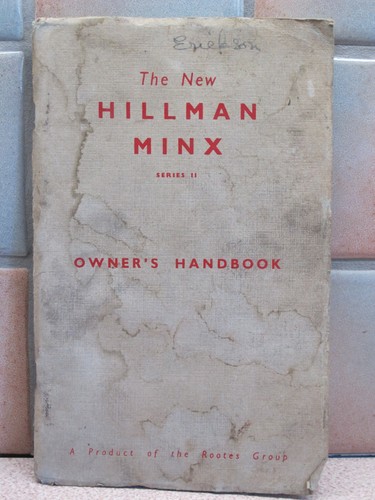 Hillman minx owners handbook - hillman,