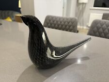Vintage Murano Glass Black Raven Bird
