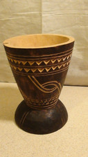 Carved Wooden Chalice Cup