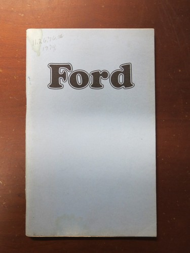 1974 ford owner manual - owner's,