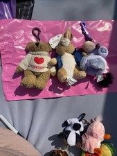 Bundle Soft Toy Clip Keyring  Peter Rabbit Eyore Aquarius Cp5