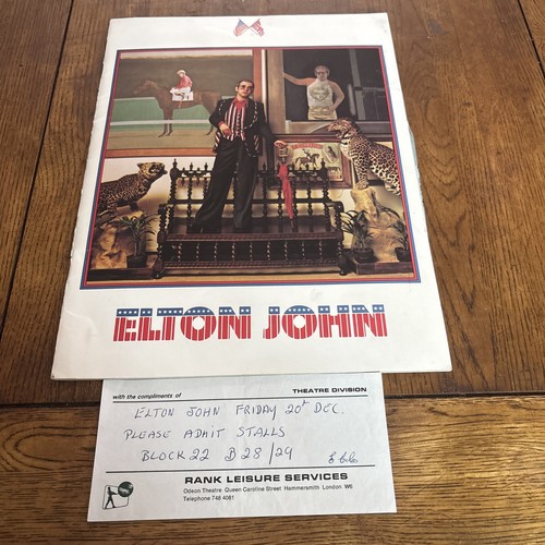 Elton john concert program and - john,