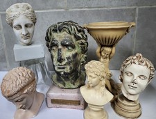 Plaster Bust Of Alexander the Great, and Friends.   Ref: xad