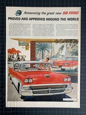 Vintage 1958 Ford Fairline Print Ad