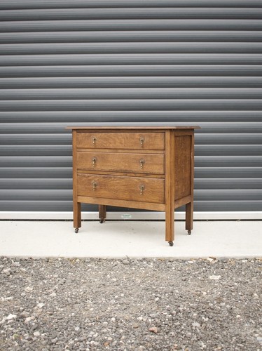 Antique solid oak chest - chest, of