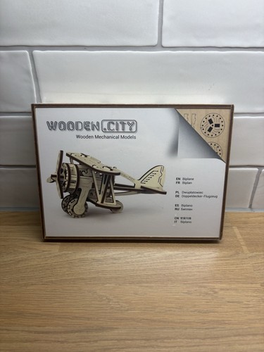 Wooden city biplane - wooden,