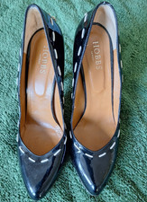 Hobbs London Vero Cuoio Made in Italy EU40 uk 7 black + white stitch detail high