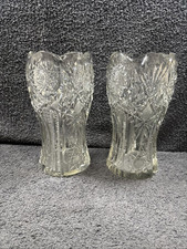 2 x Cut Crystal Vase's