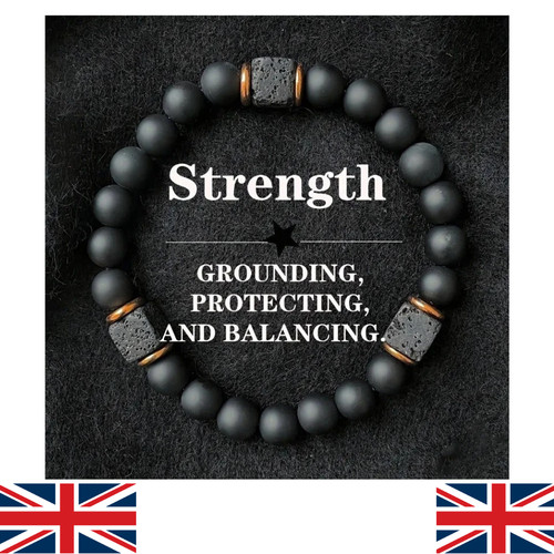 Men volcanic stone bracelet - stone,