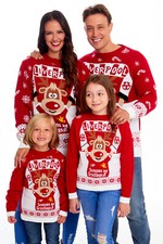 Mens Christmas Xmas Jumper Sweater Novelty Football Jumpers Ugly Pullover Santa