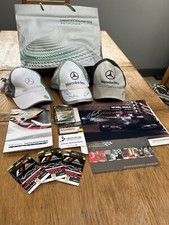 Micheal Schumacher signed cap (unworn) Plus Gold Ticket Stubs +