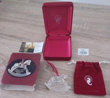 Waterford Crystal Rocking Horse In Bag&Box Baby's First Christmas 2001 Ornament 