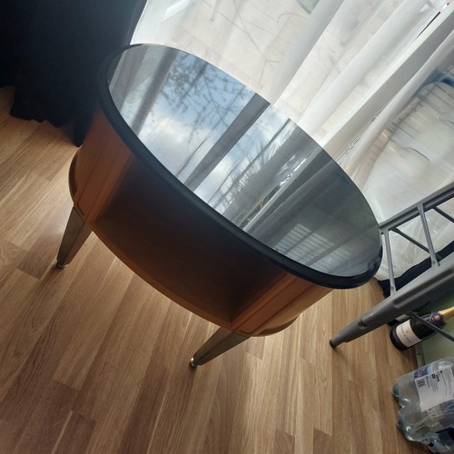 Black granite side tables - black,
