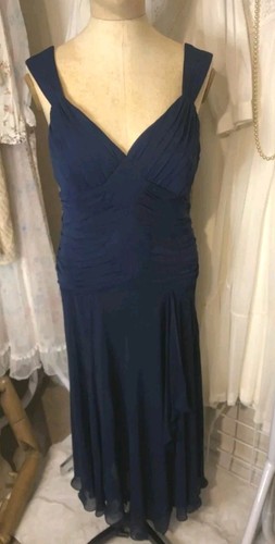 Sangria designer navy gown - navy,