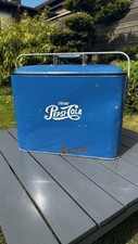 1950's Blue Metal Vintage Drink Pepsi cola Cooler