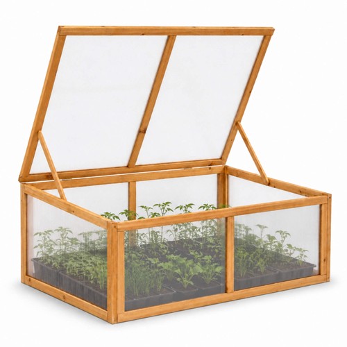 New wooden garden plant - new,