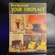 MCM Vintage Plan & Build Your FIREPLACE Architecture Design 1951 First Ed