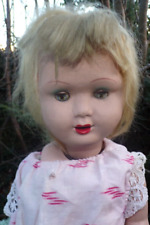 1930S 40S UNUSUAL VINTAGE COMPOSITION DOLL WITH WALKING MECHANISM