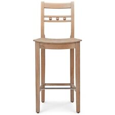 Neptune Suffolk High Back Bar Stool - Seasoned Oak