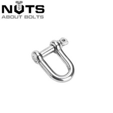 4mm 5mm 6mm 8mm 12mm 16mm Dee D Short Shackle A4 Marine Grade