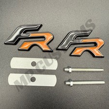 Gloss Black & Orange FR Badge