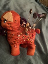 Vintage Satin Dog Pin Cushion