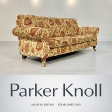 RRP £3100 Fault-Free Handmade Parker Knoll Grande Extra Large High-Back Sofa