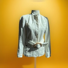 Zara Belted Ivory Linen Safari