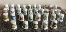 BONE CHINA THIMBLES COLLECTION JOB LOT - FLOWERS / BIRDS / ANIMALS