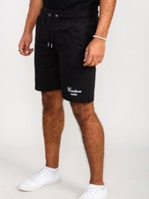 D555 Big Mens Couture Black Shorts Elasticated Waist Plus Size 2XL-6XL (211301)