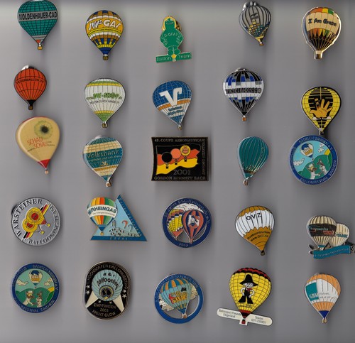 Hot air balloon - hot, pin