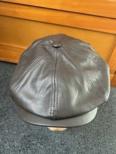 Stetson Leather Newsboy Cap