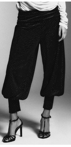 Zara black velvet - dots, baloon