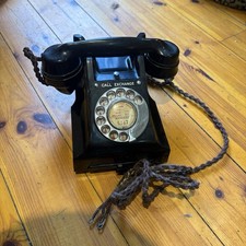 Vintage GPO 232 Bakelite Rotary Dial Telephone Waverley Exchange (Edinburgh)