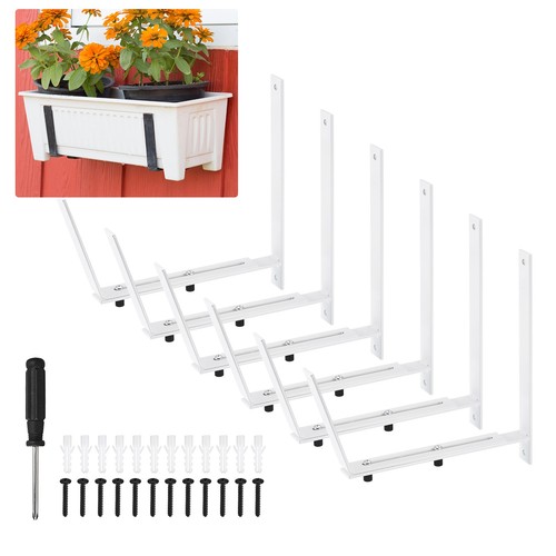 6pcs white adjustable - white, window