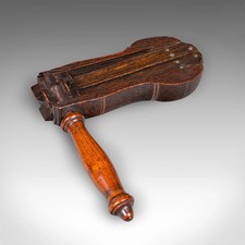 Antique Football Rattle, English, Elm, Sporting Memorabilia, Treen, Victorian