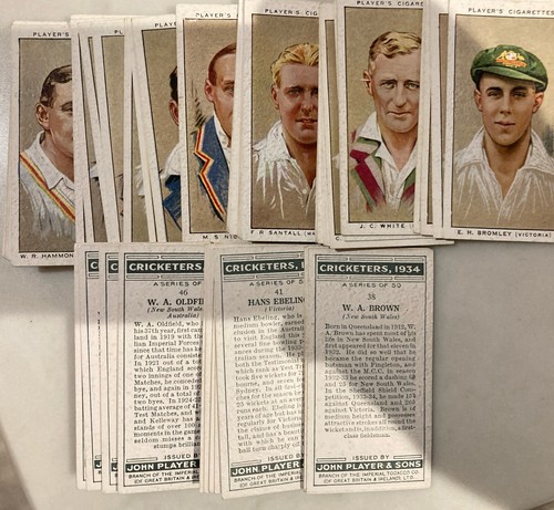 John player cricketers 1934 - john, cricketers,