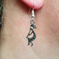 Kokopelli Man Earrings Dancing