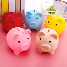Cute Piggy Bank Saving Coins