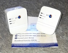 BT Broadband Extender 600 BTBBExtender600 Powerline Adapter 600Mbps RJ45 Port x2