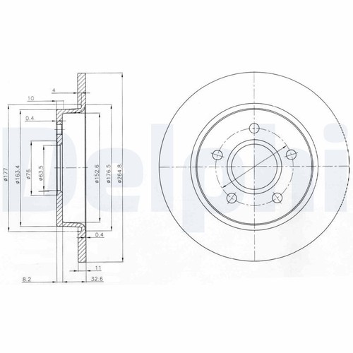 Rear brake disc - x2,