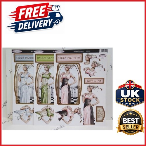Art deco decoupage die cut - art,