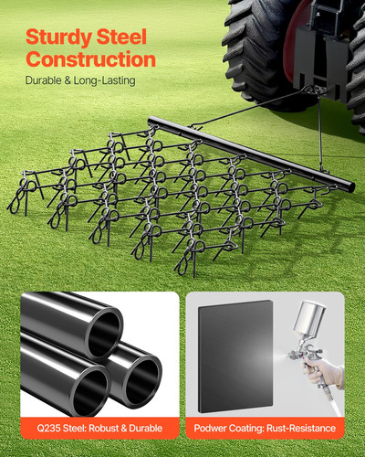 Drag harrow and yard gravel - and,
