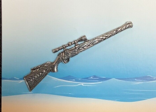 Hunting rifle silver pewter - rifle,