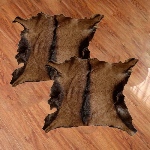2pcs real goat skin rug - 2pcs,