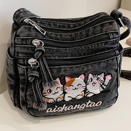 Small denim crossbody - small, shoulder