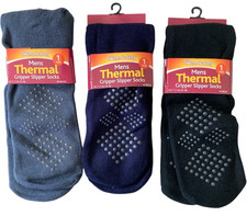 3 pair mens slipper socks bed
