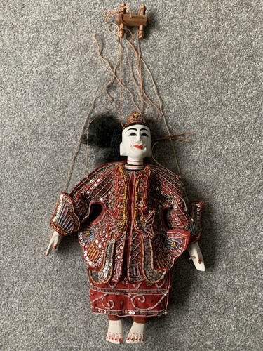 Wooden asian marionette - wooden,