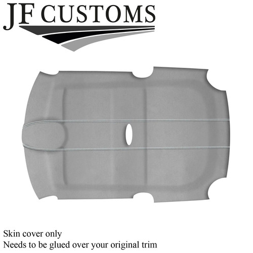White stitch grey - white, suede