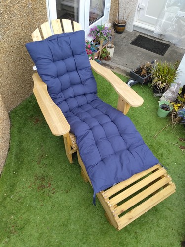 Wooden garden chair foot rest - wooden, chair,
